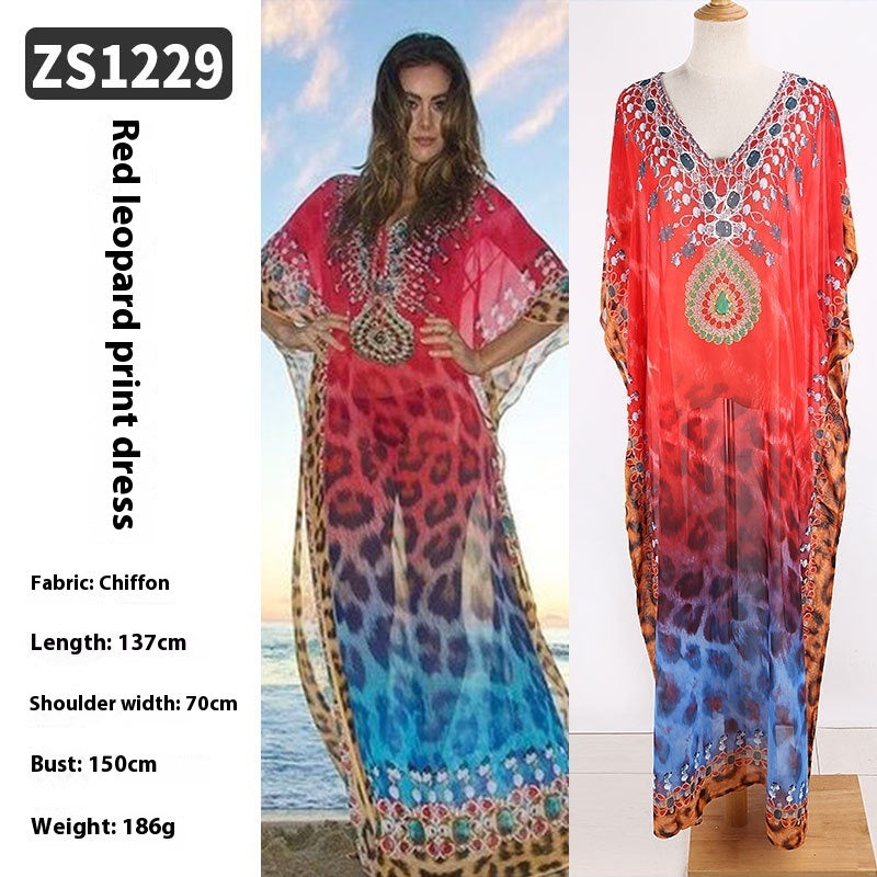 🌴 Robe Longue de Plage Transparente – Léger, Élégant & Bohème