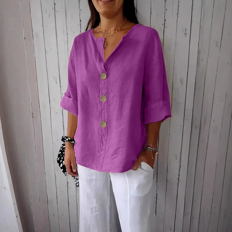 Chemise Maryline Décontractée En Lin