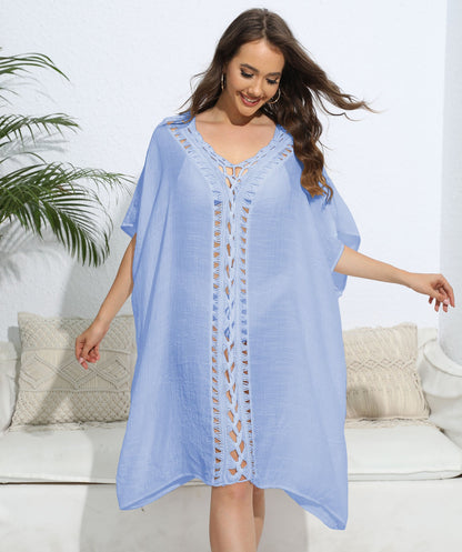 Robe ample à mailles crochet pour femme