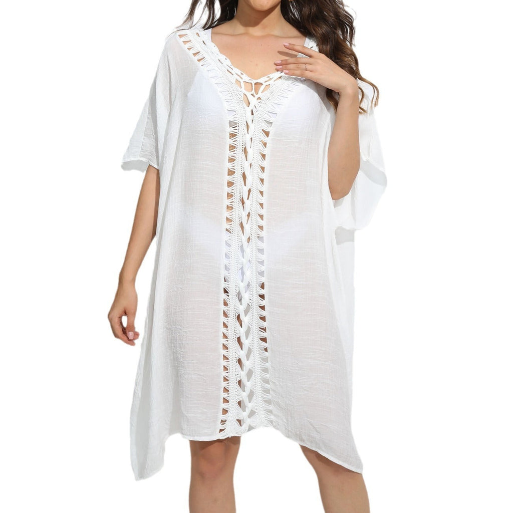 Robe ample à mailles crochet pour femme