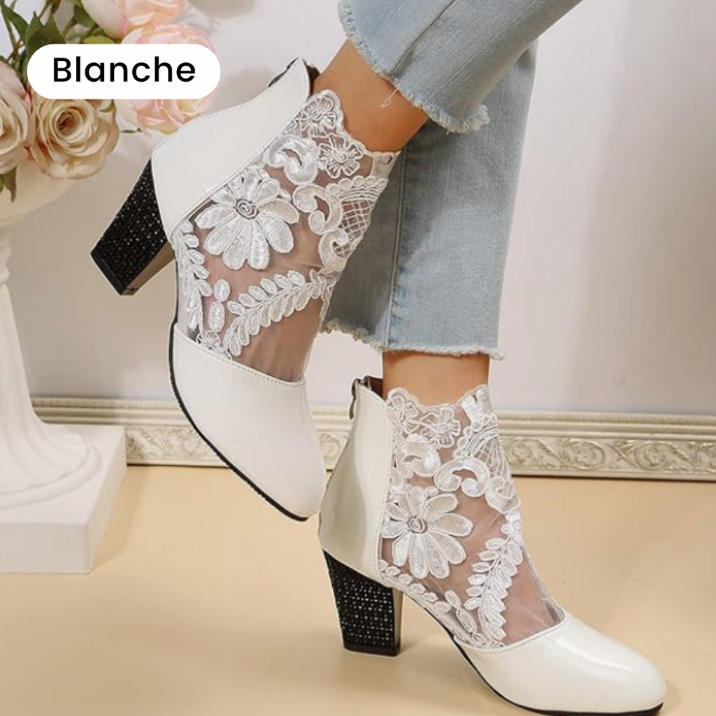 Bottines à Talons en Dentelle