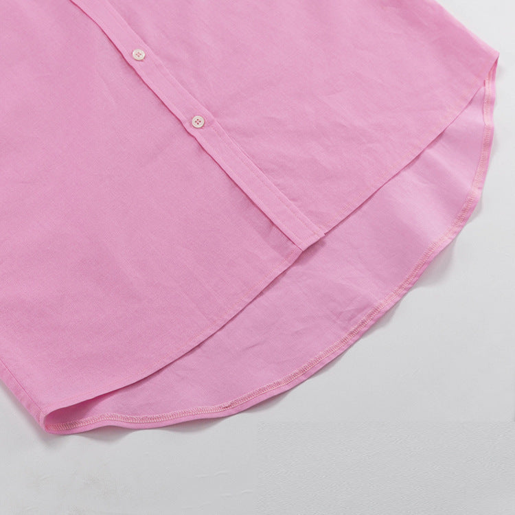 Ensemble Décontracté Lin & Coton – Chemise Oversize et Pantalon Large