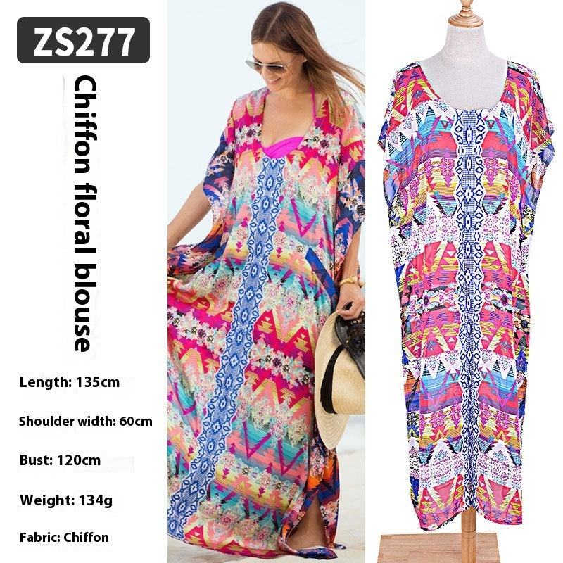 🌴 Robe Longue de Plage Transparente – Léger, Élégant & Bohème