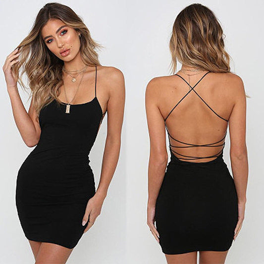 Robe Midi Dos Nu avec Lacets – Élégance Minimaliste Été 2025