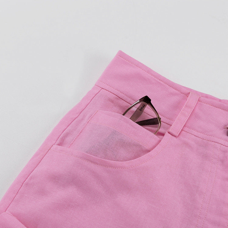 Ensemble Décontracté Lin & Coton – Chemise Oversize et Pantalon Large