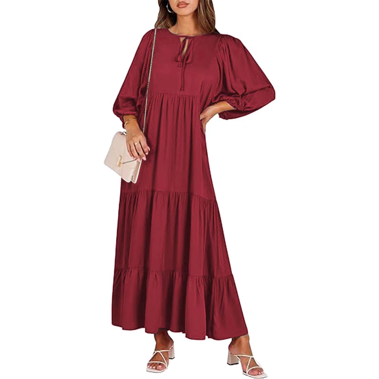 Robe Bohème Vintage d’Été – Col V & Imprimé Fleuri Élégant