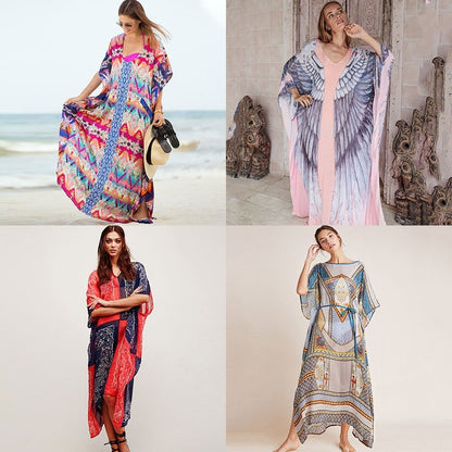 🌴 Robe Longue de Plage Transparente – Léger, Élégant & Bohème