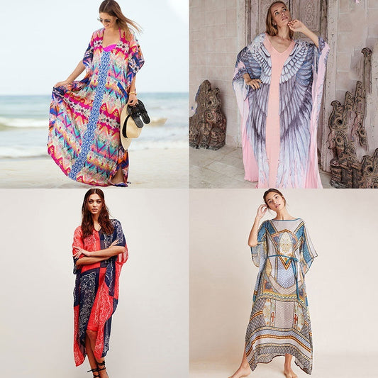 🌴 Robe Longue de Plage Transparente – Léger, Élégant & Bohème