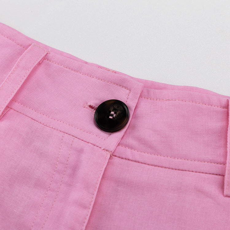 Ensemble Décontracté Lin & Coton – Chemise Oversize et Pantalon Large